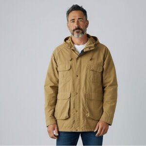 WOOLRICH Vintage Hooded Field Chore Barn Jacket/Parka Sand/Tan Size XL Barn Coat